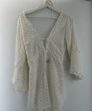 ASOS FASHION UNION BEACH ROMPER IN GOLD SPOT Women’s Size US6 thumbnail 4