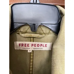 FREE PEOPLE Seize The Day Military Jacket ARMY OVERSIZED DRAW STRING M thumbnail 3