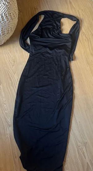 CLEO HALTER TIE MIDI DRESS Black Size XXS thumbnail 1