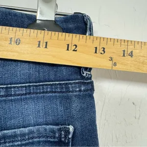 Mother High Waisted Ankle Fray Jeans Womens 24 Raw Hem Skinny Blue Denim Fall thumbnail 8
