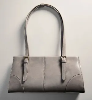 Mango MNG - gray top handle shoulder faux leather bag thumbnail 1