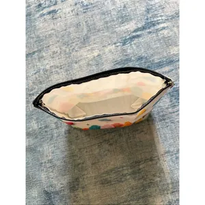 Colorful Trees Clouds Stars Cotton Canvas Small Makeup Bag Travel Toiletry Pouch thumbnail 4