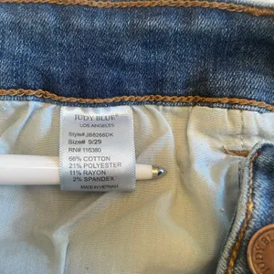 Judy Blue Size 9/29 Buffalo Plaid Patch Skinny Blue Ripped Denim Jeans JB8268DK thumbnail 15