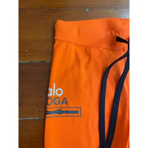 Alo Yoga Orange Logo Side Stripe Drawstring Leggings Women’s Small thumbnail 8