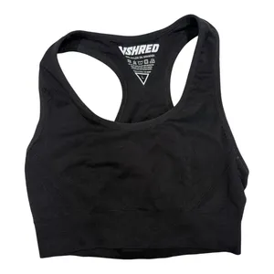 VShred Women's Black Seamless Racerback Sports Bra Size L thumbnail 1