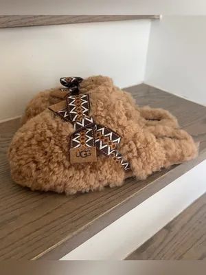 UGG Maxi Curly Sister Slide Slippers in Chestnut Brown NWOB thumbnail 5