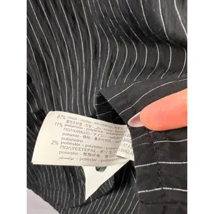 Women’s Zara Medium Black w/ White Stripes Button Up thumbnail 5