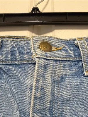 American Apparel Light Wash Denim High-Rise Roll Cuff Shorts thumbnail 4