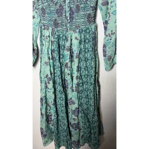 Free People a new way maxi in blue floral sz M thumbnail 5