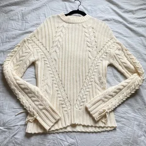 Francesca’s Collections Alya Cream Sweater Size S thumbnail 1