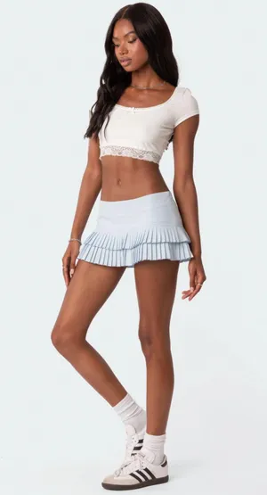Edikted Pleated Skort. thumbnail 4