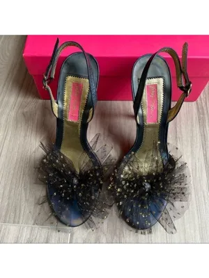 Betsey Johnson Charline Tulle Heels Gold thumbnail 2