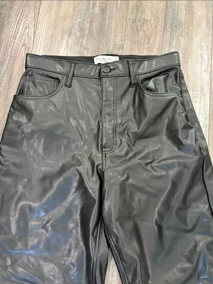 Abercrombie & Fitch faux leather pants thumbnail 4