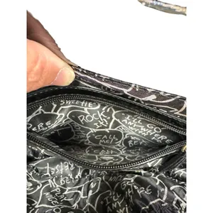 Betsey Johnson Black Leopard Print Handbag With Gold Hardware SKU 6898 thumbnail 10