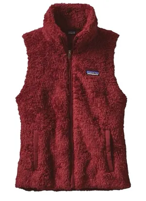 Patagonia Women's Los Gatos Vest Sherpa fluffy maroon fall large super soft thumbnail 1