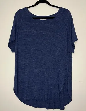 Madewell Blue‎ Heathered Relaxed Fit Top - Size L thumbnail 1