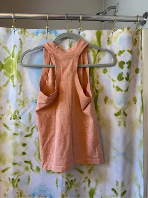 Athleta women’s orange high neck tank top. Size small. thumbnail 2
