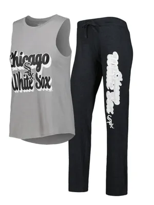 Chicago White Sox Concepts Sport Wordmark Muscle Tank & Pants Set NWT Large thumbnail 1