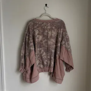 Free People Floral Oversized Sweatshirt Pullover thumbnail 4