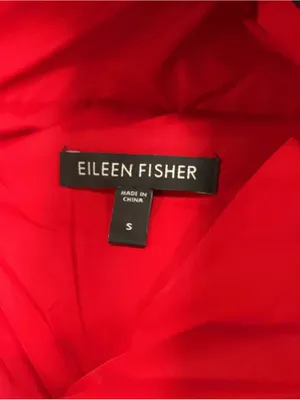 Eileen Fisher Red Weather Resistant High Collar Duck Down Puffer Vest Size S thumbnail 4