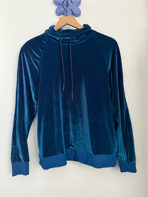 Foray Golf Small Velour Velvet Funnel Neck Blue thumbnail 1