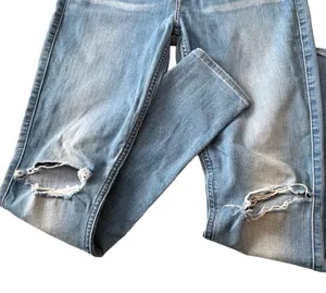 7 For All Mankind light wash distressed high waist ankle skinny s26 denim thumbnail 2