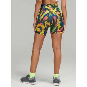 Lululemon Wunder Train High Rise Short Size 8 Undertone Black Multi Biker thumbnail 10