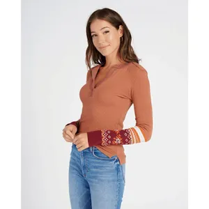 Free People Boho Long Sleeve Mikah Layering Sweater Autumn Combo Small NWT thumbnail 7