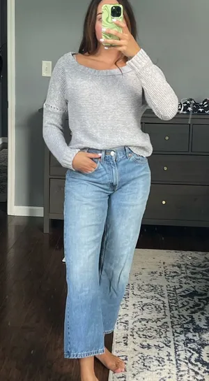 Aerie Super Comfy Grey Sweater thumbnail 1