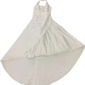Aurora D’Paradiso Halter Wedding Gown White Bridal Dress Cathedral Train Size 16 thumbnail 4