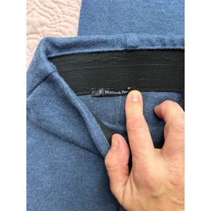Talbots Montauk Pants Size 6 Blue Pull On Ankle Stretch Career Work thumbnail 7