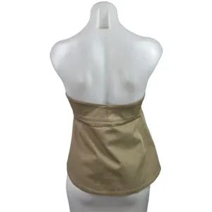 Zara Womens Brown Sleeveless Strapless Zip Peplum Tank Tube Blouse Top Size S thumbnail 3