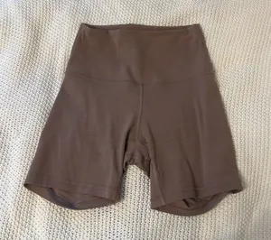 Brown lululemon biker shorts thumbnail 1