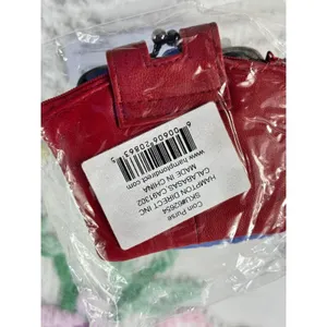 Hampton‎ Direct Red Leather Coin Purse Kiss Lock Multi Pocket Wallet 62654 NEW thumbnail 3