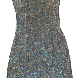 PrettyLittleThing Rhinestone Bodycon Mini Dress Black Sparkly Size 4 thumbnail 5