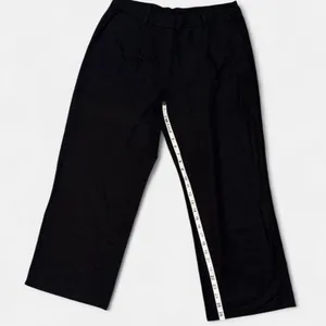 Old Navy Taylor Wide Leg Trouser Black Linen Pant, size Large PETITE thumbnail 5