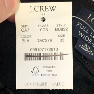 NWT J.Crew Factory Wide-leg Full-length Jean All-day‎ Stretch in Black BU832 thumbnail 13