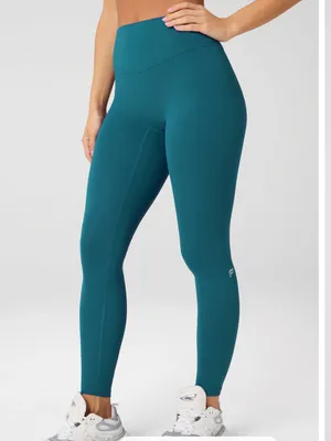 Fabletics Green Abyss Pureluxe Buttery Soft No Seam 7/8 Leggings Size L thumbnail 1