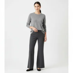 Banana Republic Merino Wool Blend Gray Long Sleeve Crew Neck Sweater M thumbnail 5