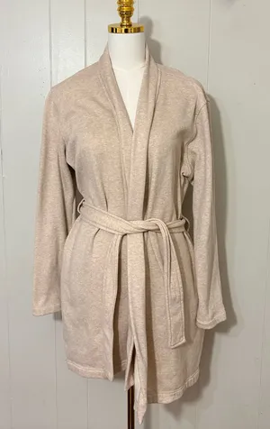 UGG Clarence Fleece Wrap Robe Oatmeal Beige Cozy Lounge Size M thumbnail 1