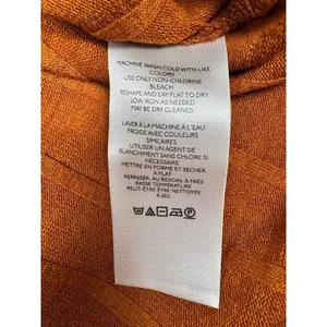 Anthropologie Ribbed Knit Tunic Sweater‎ Top XS Rust Orange Stretch Minimalist thumbnail 7