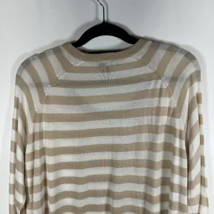 TORRID Pullover‎ Knit Sweater Women's Size 2X Striped Cream Tan Crewneck thumbnail 8