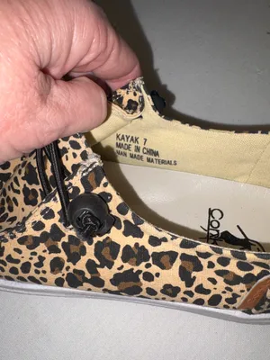 Corky Leopard Print Slip-Ons in Tan and Black Kayak style Size 7 thumbnail 7