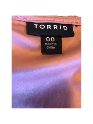 Torrid Stretch Lace V-Neck Ruffle Babydoll, Size 00 (M-10) thumbnail 7