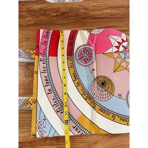 Tory Burch Celestial Canvas Tote Bag Moon Stars Pink Multicolor Large thumbnail 5