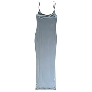 White Fox Boutique Women’s Sz S Steel Gray Blue Most Popular Body Con Maxi Dress thumbnail 2