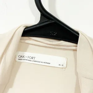 Oak + Fort Cream TURTLENECK‎ LONG SLEEVE TOP Thin Knit Size XS thumbnail 3