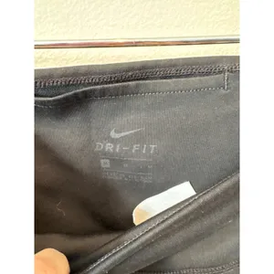 Nike Dri-Fit Black Athletic Leggings Cropped‎ Athleisure Women's Size M thumbnail 2