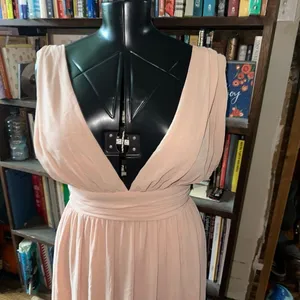 Lulu’s semi formal blush pink sexy evening maxi dress thumbnail 3