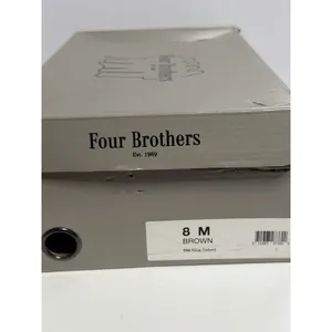 Four Brothers The Nice Oxford Brown Leather Lace-Up Casual Sneakers Men's 8 New thumbnail 7